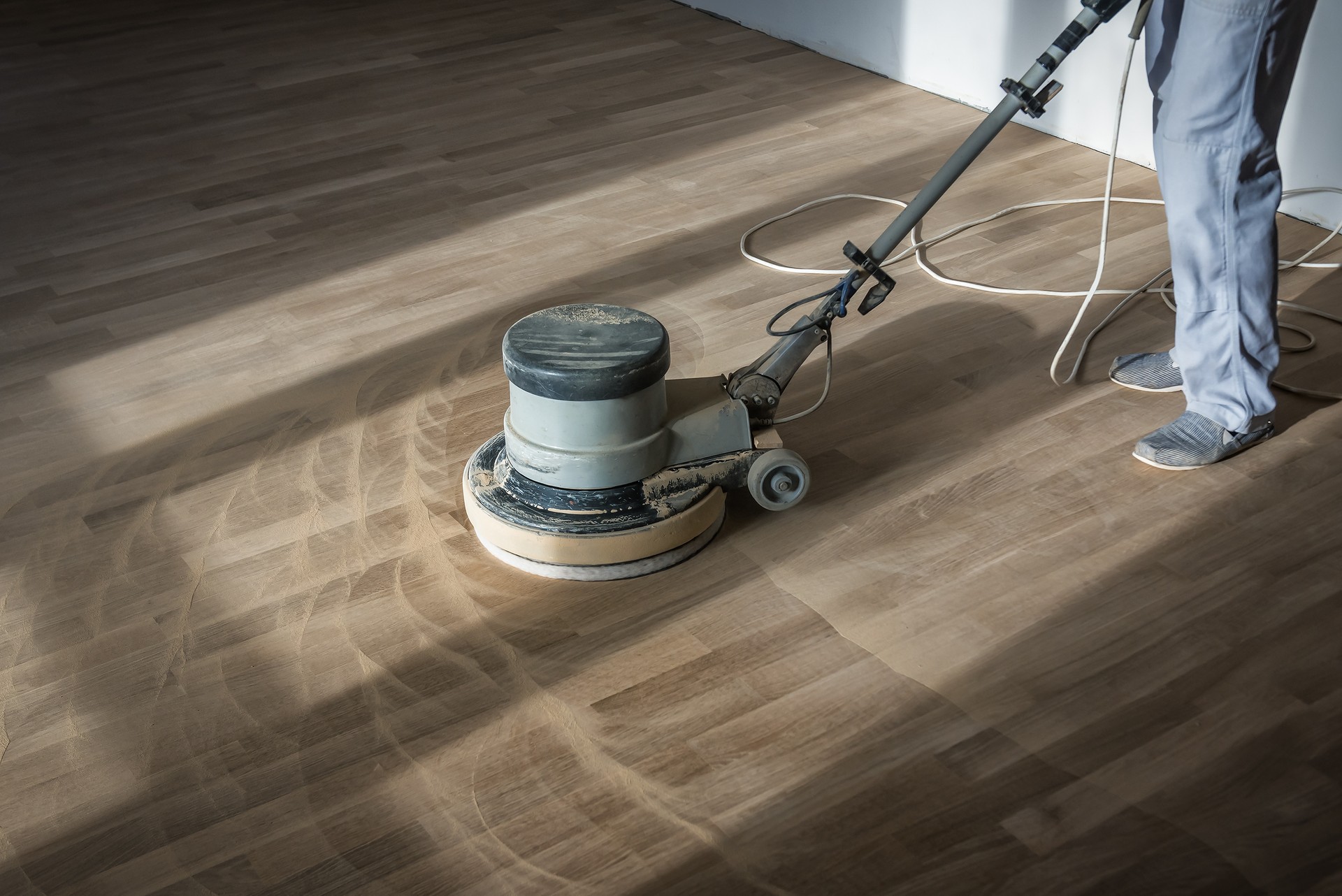 Professional parquet polishing machine